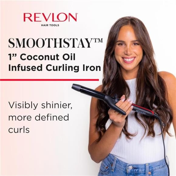 SmoothStay Coconut Oil Infused Hair Curling Iron - Barrel Curling Iron 1 - Picture 2 of 7